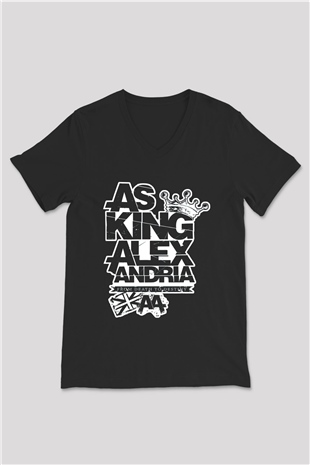 Asking Alexandria Siyah Unisex V Yaka Tişört T-Shirt