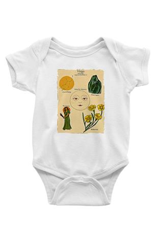 Aslan Burcu Baskılı Beyaz Unisex Bebek Body - Zıbın
