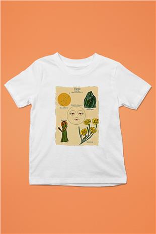 Aslan Burcu Baskılı Beyaz Unisex Beyaz Çocuk Tişört - Tshirt