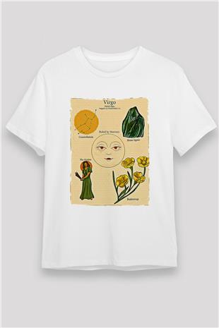 Aslan Burcu Unisex Baskılı Beyaz Tişört - Tshirt