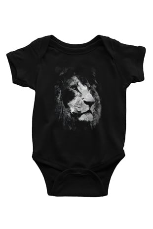Aslan Siyah Bebek Body - Zıbın