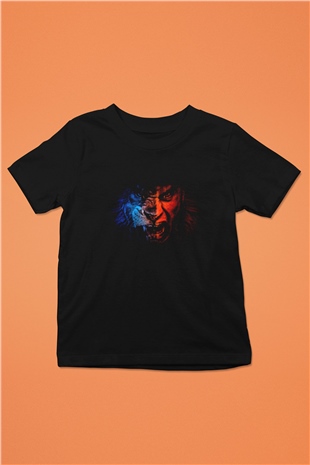 Aslan Siyah Unisex Çocuk Tişört