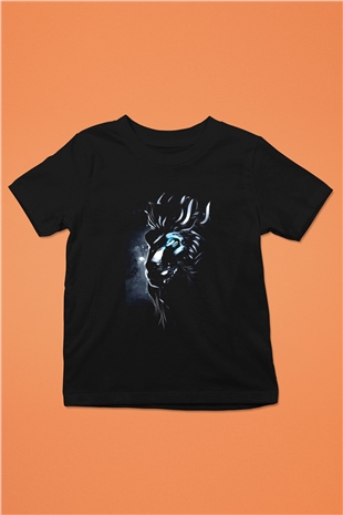 Aslan Siyah Unisex Çocuk Tişört
