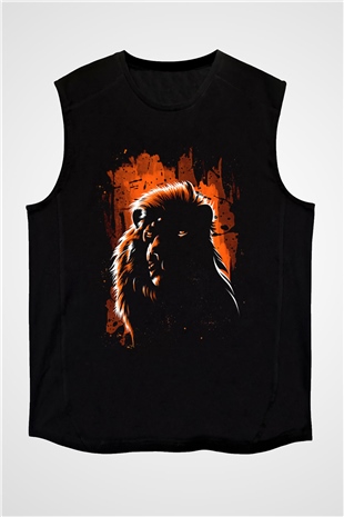 Aslan Siyah Unisex Kolsuz Tişört