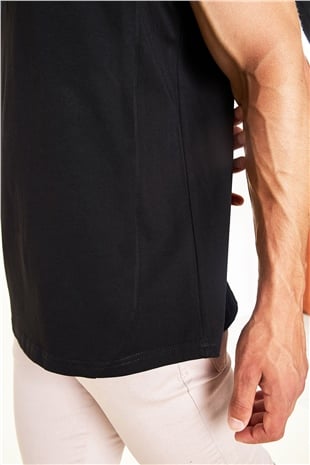 Aslan Siyah Unisex Kolsuz Tişört