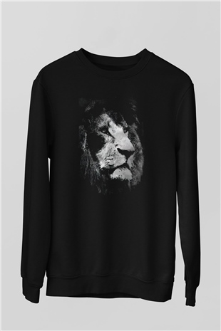 Aslan Siyah Unisex Sweatshirt