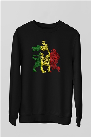 Aslan Siyah Unisex Sweatshirt