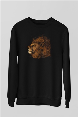 Aslan Siyah Unisex Sweatshirt