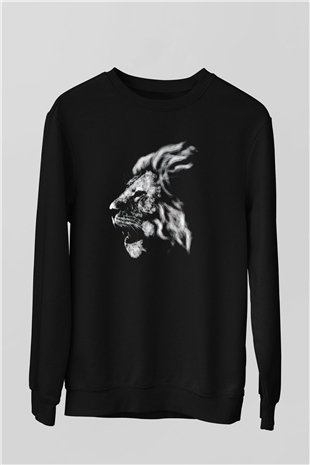Aslan Siyah Unisex Sweatshirt