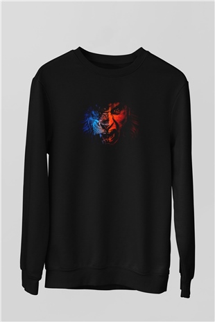 Aslan Siyah Unisex Sweatshirt