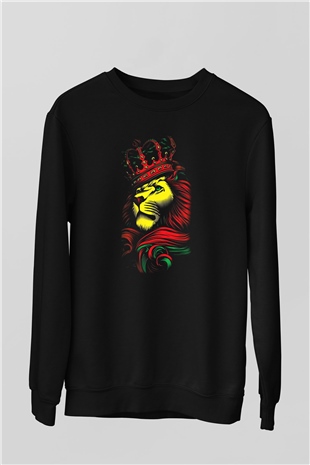 Aslan Siyah Unisex Sweatshirt