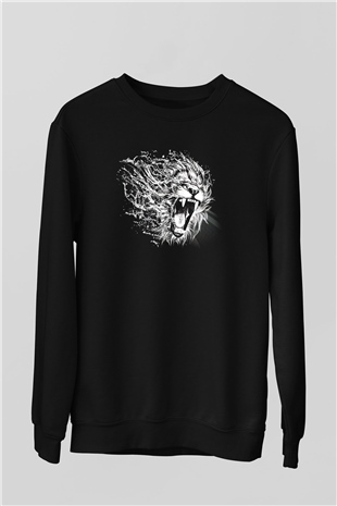 Aslan Siyah Unisex Sweatshirt