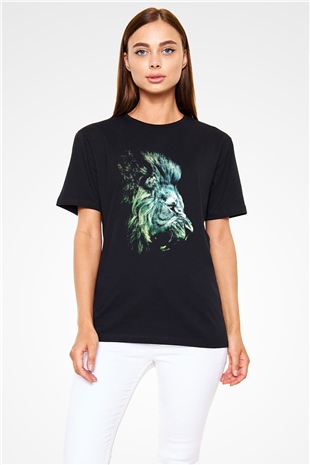 Aslan Siyah Unisex Tişört T-Shirt - TişörtFabrikası