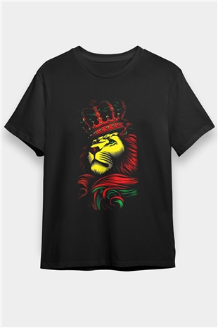 Aslan Siyah Unisex Tişört T-Shirt - TişörtFabrikası