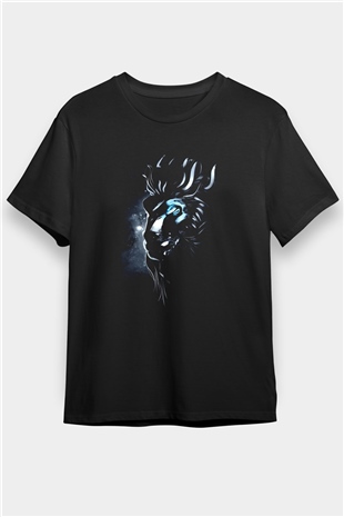 Aslan Siyah Unisex Tişört T-Shirt - TişörtFabrikası
