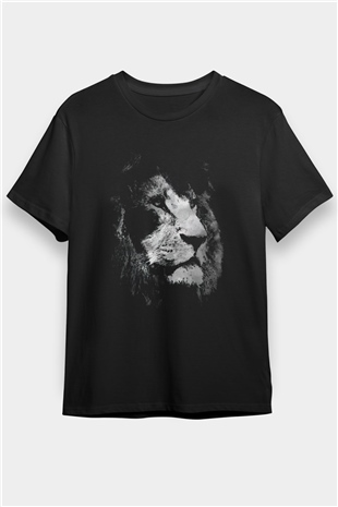 Aslan Siyah Unisex Tişört T-Shirt - TişörtFabrikası