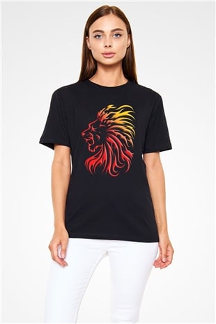Aslan Siyah Unisex Tişört T-Shirt - TişörtFabrikası