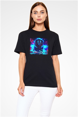 Aslan Siyah Unisex Tişört T-Shirt - TişörtFabrikası