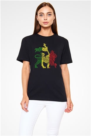 Aslan Siyah Unisex Tişört T-Shirt - TişörtFabrikası