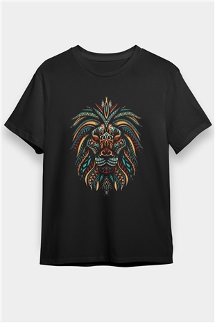 Aslan Siyah Unisex Tişört T-Shirt - TişörtFabrikası