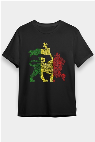 Aslan Siyah Unisex Tişört T-Shirt - TişörtFabrikası