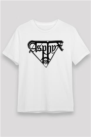 Asphyx Baskılı Unisex Beyaz Tişört - Tshirt