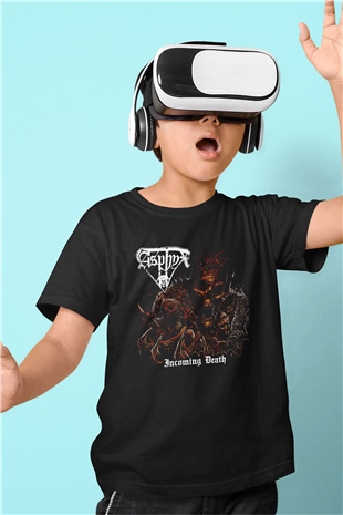 Asphyx Baskılı Unisex Siyah Çocuk Tişört - Tshirt