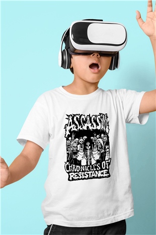 Assassin Baskılı Unisex Beyaz Çocuk Tişört