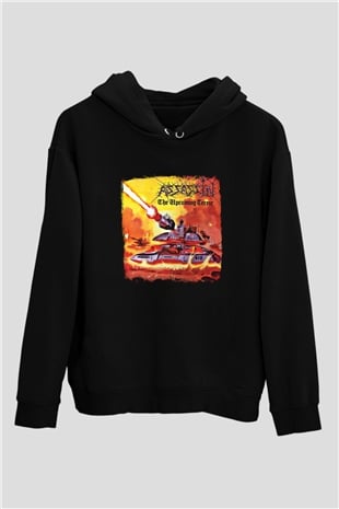 Assassin Baskılı Unisex Siyah Hoodie