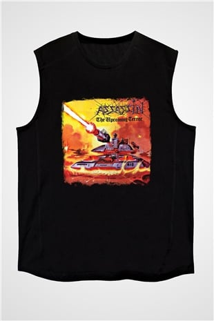 Assassin Baskılı Unisex Siyah Kolsuz Tişört