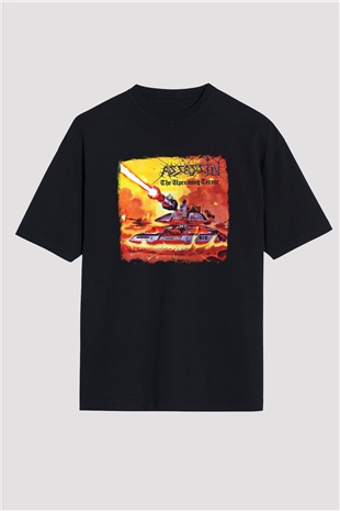 Assassin Baskılı Unisex Siyah Oversize Tişört