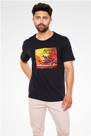 Assassin Baskılı Unisex Siyah Tişört