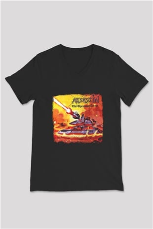 Assassin Baskılı Unisex Siyah V Yaka Tişört
