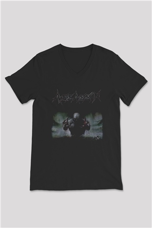 Assassin Siyah Unisex V Yaka Tişört