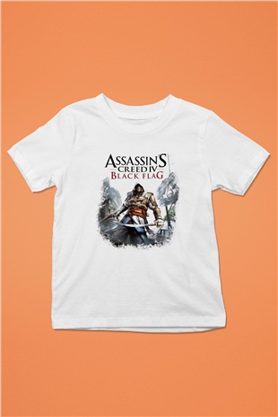 Assassins Creed Baskılı Beyaz Unisex Çocuk Tişört
