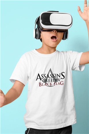 Assassins Creed Baskılı Beyaz Unisex Çocuk Tişört