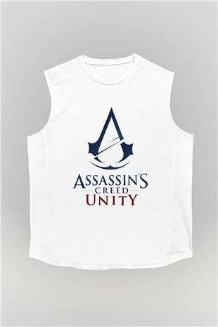 Assassins Creed Beyaz Unisex Kolsuz Tişört