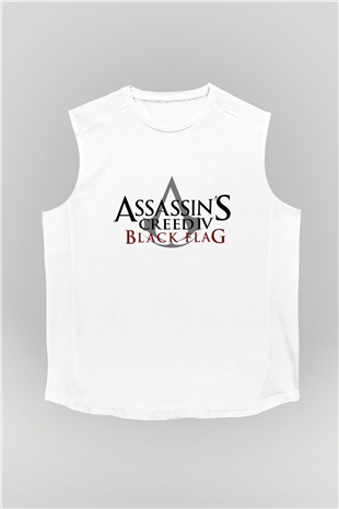 Assassins Creed Beyaz Unisex Kolsuz Tişört