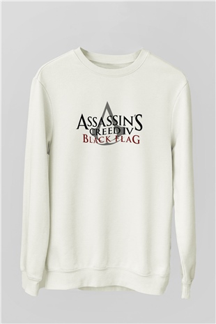 Assassins Creed Beyaz Unisex Sweatshirt
