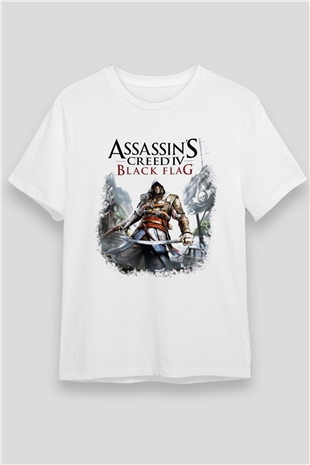 Assassins Creed Beyaz Unisex Tişört T-Shirt