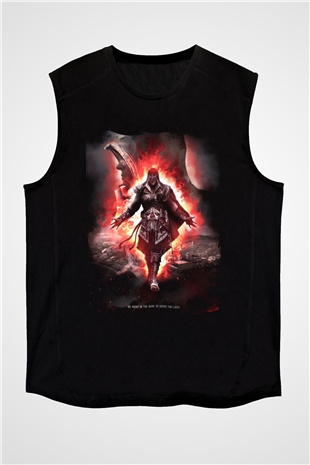 Assassins Creed Siyah Unisex Kolsuz Tişört