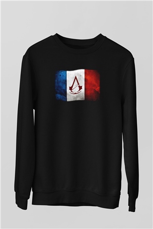 Assassins Creed Siyah Unisex Sweatshirt