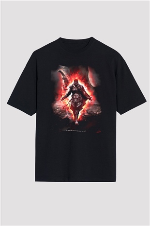 Assassins Creed Siyah Oversize Tişört Oversize T-shirt