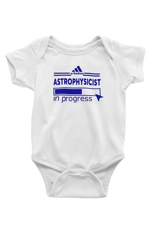 Astrofizikçi Beyaz Bebek Body - Zıbın