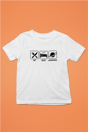 Astrofizikçi Beyaz Unisex Çocuk Tişört