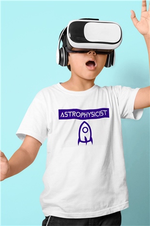 Astrofizikçi Beyaz Unisex Çocuk Tişört