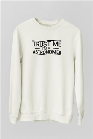 Astrofizikçi Beyaz Unisex Sweatshirt