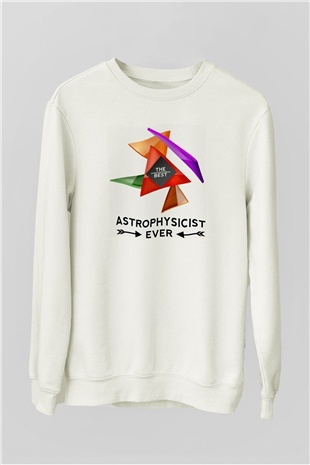 Astrofizikçi Beyaz Unisex Sweatshirt