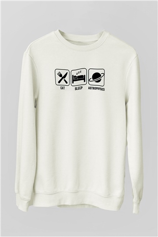 Astrofizikçi Beyaz Unisex Sweatshirt