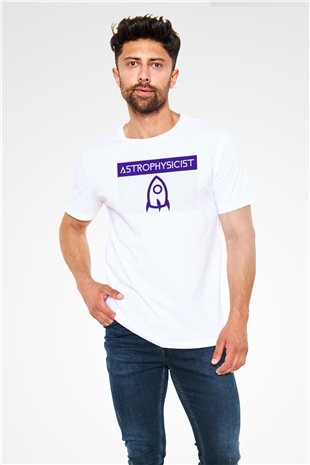 Astrofizikçi Beyaz Unisex Tişört T-Shirt - TişörtFabrikası
